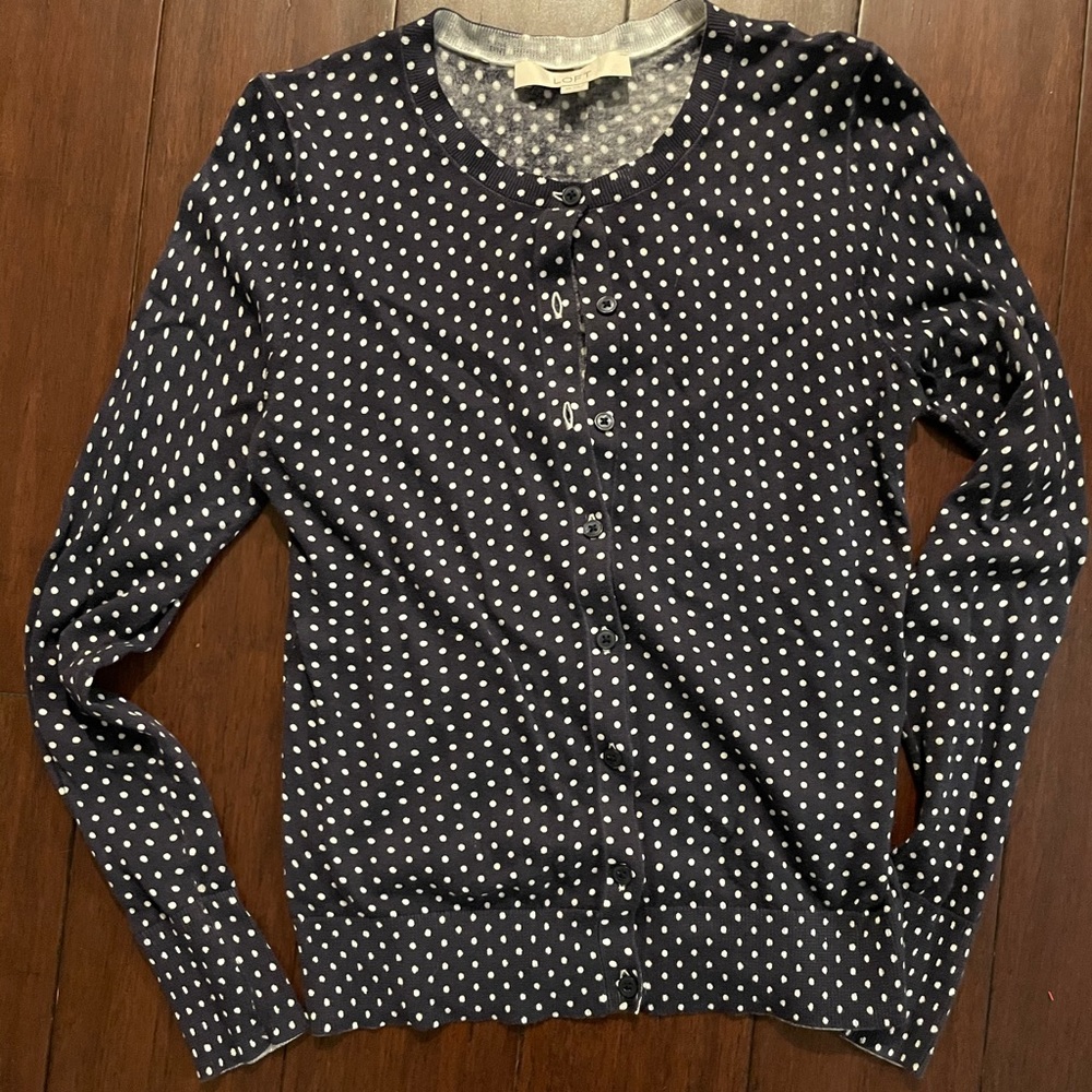 Loft Polkadot Cardi